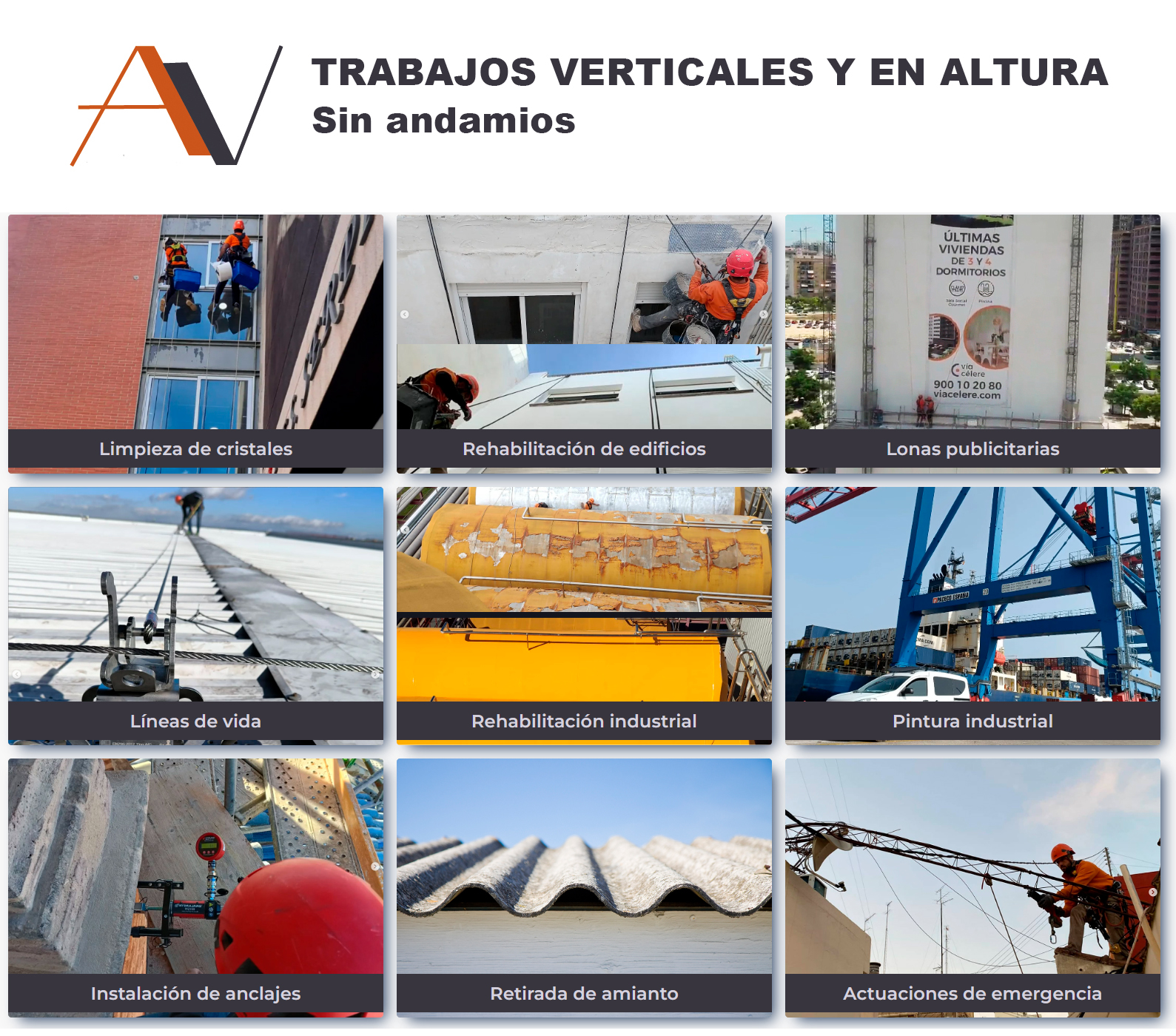 Empresa trabajos verticales en Camp de Turia